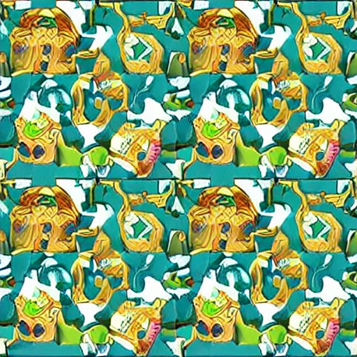 Prompt: fabric pattern of a meeple