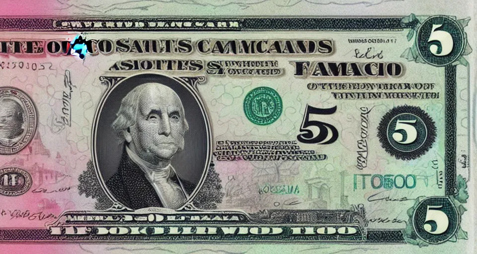 Image similar to concept design of american $ 5 0 note for the year 2 0 3 3