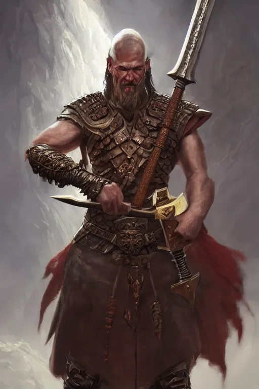 Image similar to warrior with dragon features in his face, wearing a simple robe, holding a war hammer, highly detailed, d & d, fantasy, highly detailed, digital painting, trending on artstation, concept art, sharp focus, illustration, global illumination, shaded, art by artgerm and greg rutkowski and fuji choko and viktoria gavrilenko and hoang lap