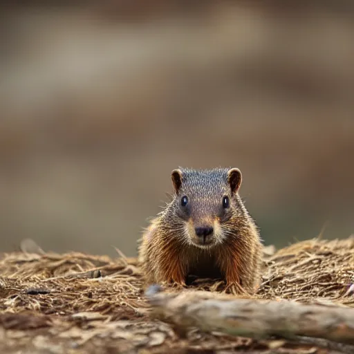 Image similar to how much wood could a woodchuck chuck if a woodchuck could chuck wood, 4K
