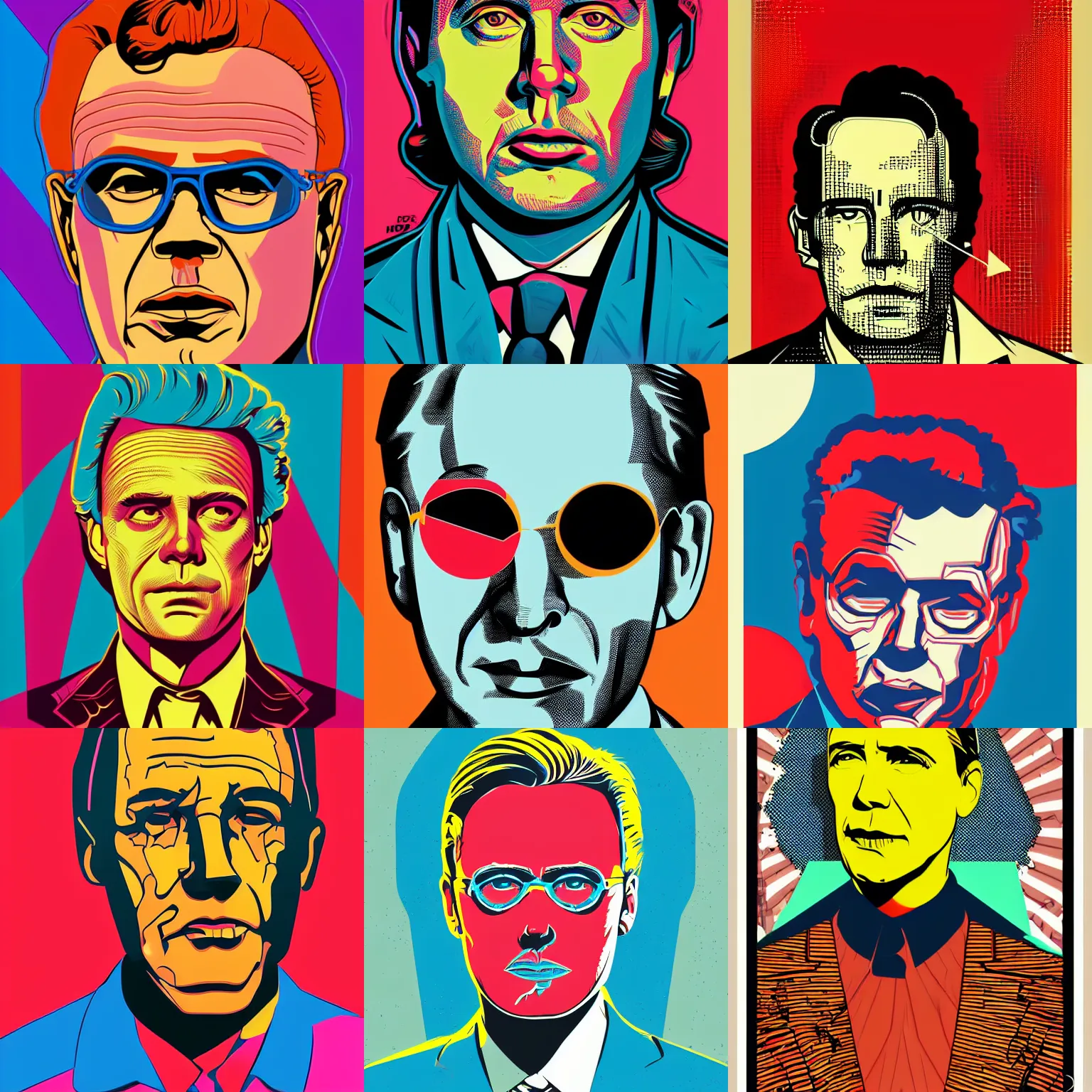 Prompt: symmetric!! portrait of francois!!! legault!!! in 2 0 2 2, francois! legault! retro futurist illustration portrait art by butcher billy, sticker, colorful, precise illustration, highly detailed, simple, smooth and clean vector curves, no jagged lines, vector art, smooth andy warhol style