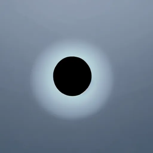 Image similar to a tiny person standing on a black surface looking at a huge eye at the horizon