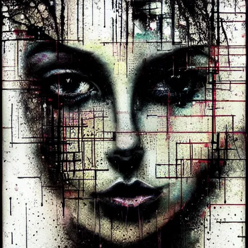 Image similar to portrait of a hooded beautiful women, mysterious, glitch effects over the eyes, shadows, by Guy Denning, by Johannes Itten, by Russ Mills, centered, glitch art, innocent, clear skin, hacking effects, chromatic, cyberpunk, color blocking, digital art, concept art, abstract