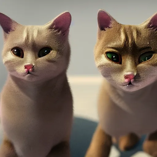 Prompt: Accurate and realistic representation of a one trillion trillion miniature cats looking at me. Octane + unreal + unity. of-n 9