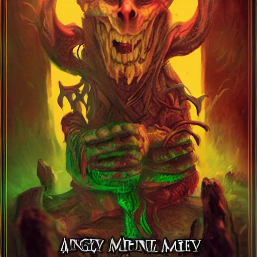 Image similar to angry machine elves, horror, scary, evil