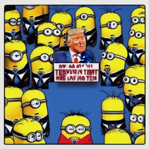 Image similar to trump as a minion