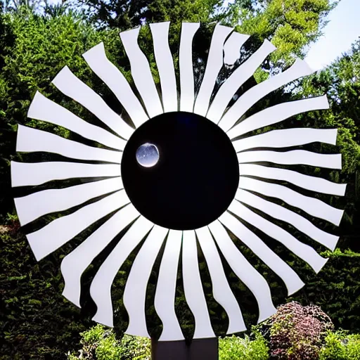 Image similar to rigorous fresco by genndy tartakovsky. a beautiful kinetic sculpture of a black hole. this hole appears to be a portal to another dimension or reality, & it is emitting a bright, white light. there are also stars & other celestial objects around it.