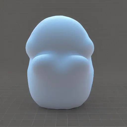 Image similar to sad blob, 3 d render, rendered lighting