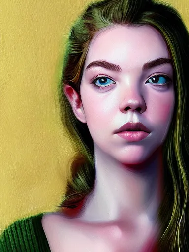 Image similar to anya taylor - joy, digital painting, artstation, highly detailed, elegant, beautiful