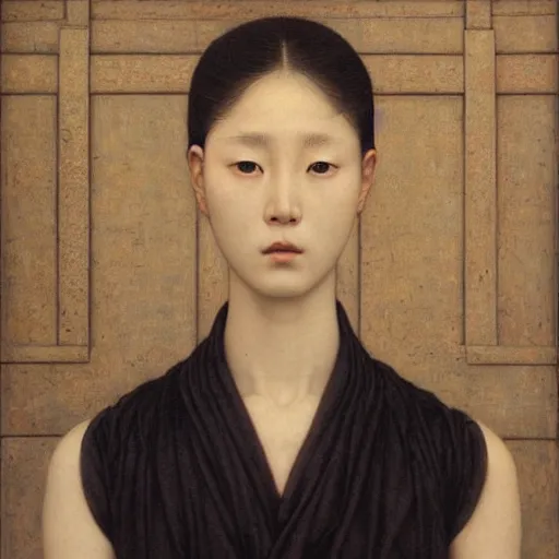 Prompt: Lee Jin-Eun by Dino Valls, rule of thirds, seductive look, beautiful