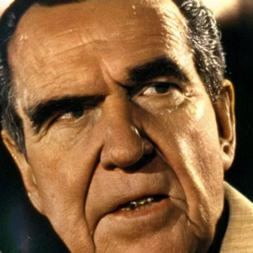 Image similar to A still of Richard Nixon in Back to the Future