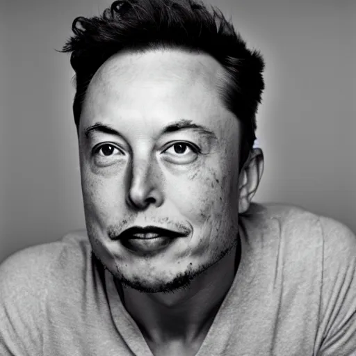 photo of Elon Musk by Diane Arbus, black and white, | Stable Diffusion ...