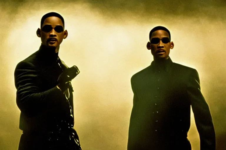 Image similar to will smith as a character from the matrix, cinematic, movie still, dramatic lighting, by bill henson