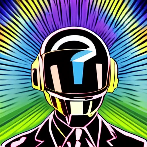 Image similar to daft punk concert in 1 bit art style