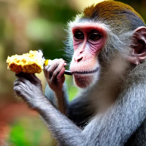 Image similar to monkey smoking a marijuana joint