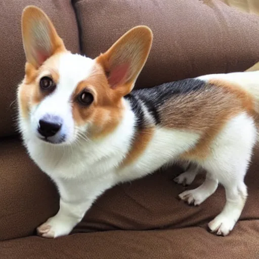 Image similar to white and brown corgi, twitter, photo