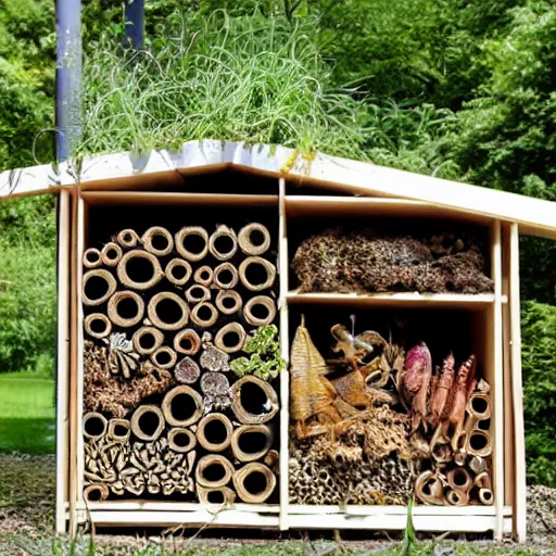 Image similar to insect hotel designed by Norman Foster