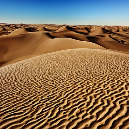 Image similar to landscape of a desert with dunes made out of Orbeez, photography