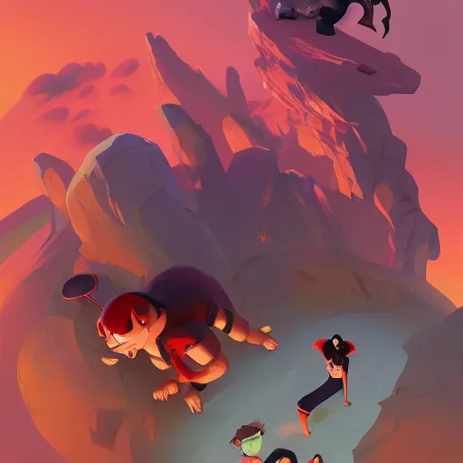 Prompt: hero world the grim adventures of billy and mandy, behance hd by jesper ejsing, by rhads, makoto shinkai and lois van baarle, ilya kuvshinov, rossdraws global illumination