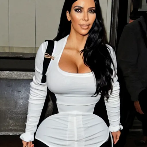 Prompt: kim kardashian as a french maid