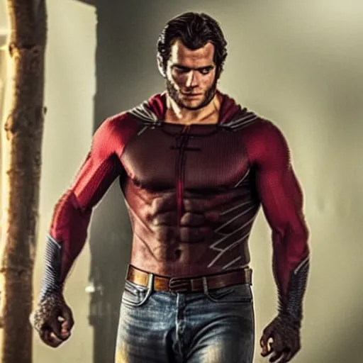 Prompt: Henry Cavill as Wolverine