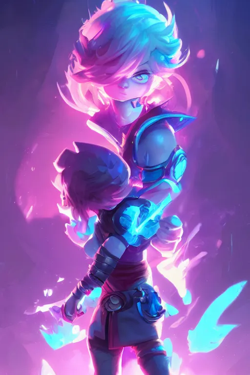 Prompt: tristana league of legends wild rift hero champions arcane magic digital painting bioluminance alena aenami artworks in 4 k design by lois van baarle by sung choi by john kirby artgerm and greg rutkowski and magali villeneuve mage fighter assassin