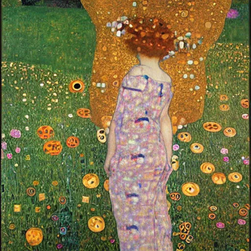 Prompt: fairies winning the lotto gustav klimt on a farm realistic