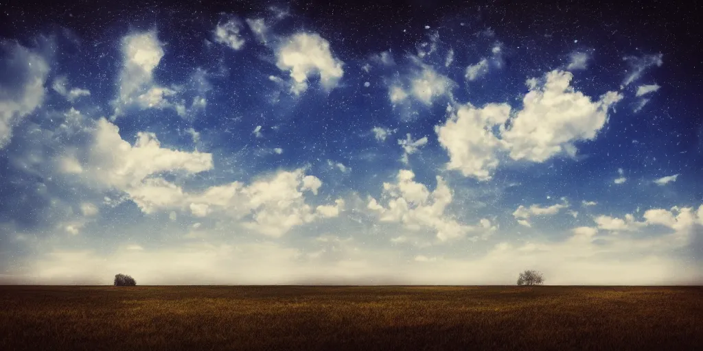 Prompt: Endless sky, in the style of Lorenzo Lanfranconi, Oleg Zherebin, dreamy mood