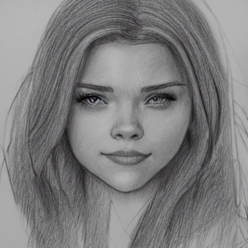 Image similar to milt kahl pencil sketch of chloe grace moretz as snow white