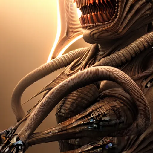 Image similar to infinite hellfire, smooth pipes, soft flesh, merged machima, soft lighting, crepuscular rays, realistic octane render, 8k, ultra detailed, concept art, art GIGER, style by H. R. GIGER