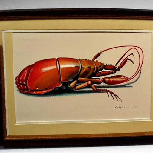 Image similar to 1950s lobster . muted colors by Jean-Baptiste Monge