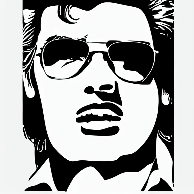 Image similar to svg sticker art of a elvis