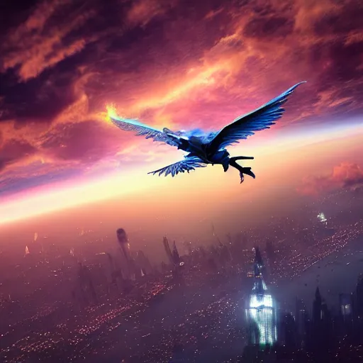 Prompt: flying city, fantasy, high quality, dramatic light, cinematic