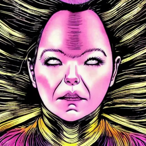 Image similar to bjork by junji ito