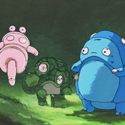 Prompt: studio Ghibli tardigrade