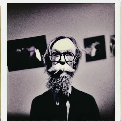 Image similar to a polaroid photograph of sensory information, by robert crumb, by jim henson, high contrast, soft lighting, surreal, film photography