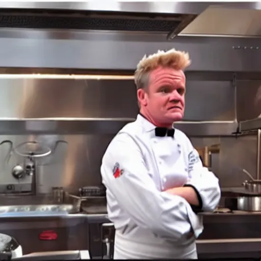Prompt: gordon ramsey drinks the lamb sauce, it is very tasty and spicy, very good