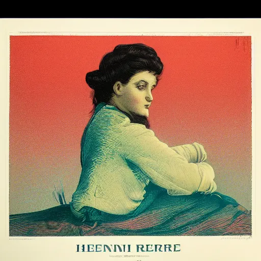 Prompt: color serigraphie, henri riviere