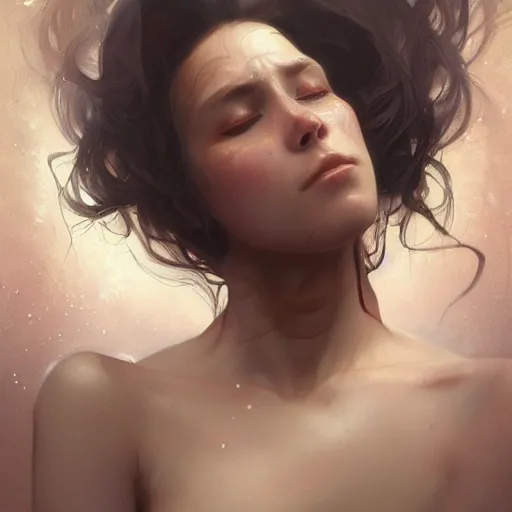 Prompt: a beautiful crying woman showing pain and remorse, highly detailed, digital painting, artstation, concept art, smooth, sharp, focus, illustration, art by artgerm and greg rutkowski and alphonse mucha