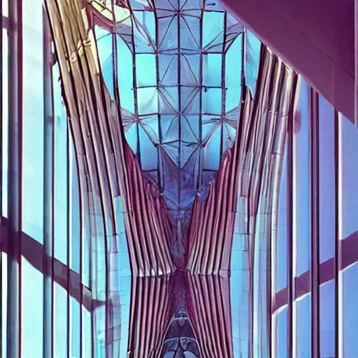 Prompt: futuristic cathedral by buckminster fuller and syd mead, intricate contemporary architecture, photo journalism, photography, cinematic, national geographic photoshoot