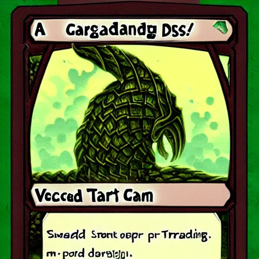 Prompt: a card design for a trading card game, swamp design
