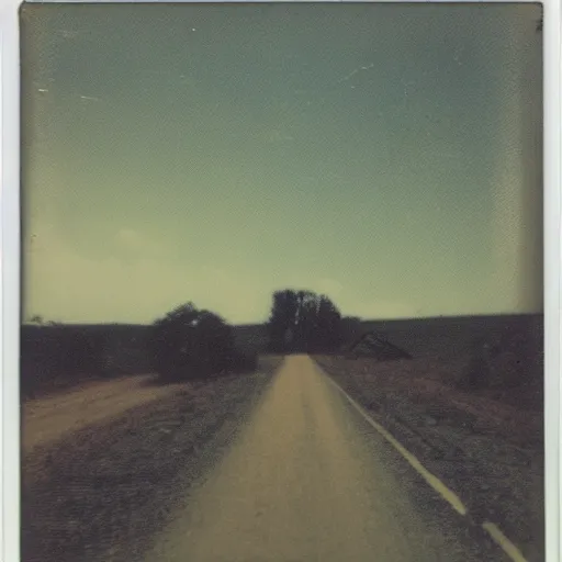 Image similar to polaroid of old southern road