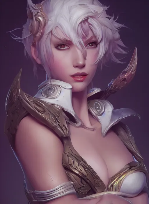 Image similar to karma, from league of legends, au naturel, hyper detailed, digital art, trending in artstation, cinematic lighting, studio quality, smooth render, closed eyes, unreal engine 5 rendered, octane rendered, art style by klimt and nixeu and ian sprigger and wlop and krenz cushart