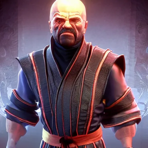 Prompt: full body shot of Mariano Rajoy as a 3D character in Mortal Kombat 11