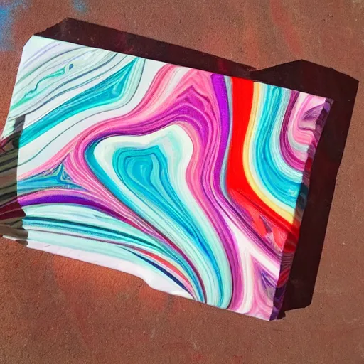 Image similar to acrylic paint marbling by maalavidaa