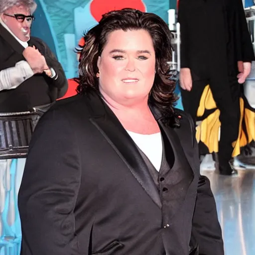 Image similar to Rosie O'Donnell as the penguin from batman