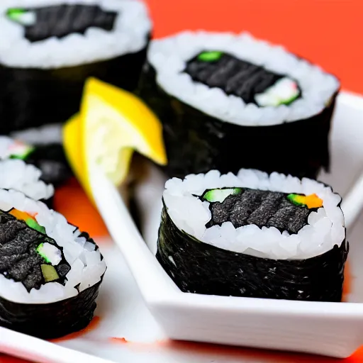 Prompt: sushi made out of crushed oreos