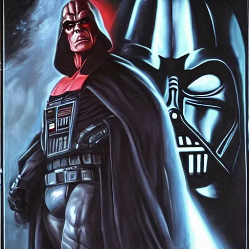 Prompt: Arnold Schwarzenegger as a sith lord