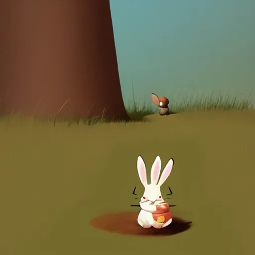 Prompt: goro fujita illustration of a cute bunny