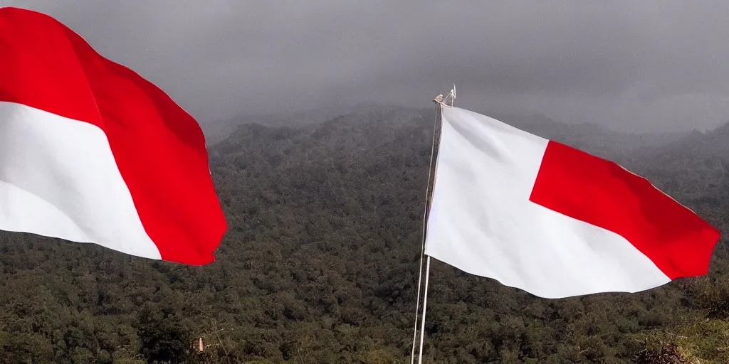 Prompt: our white - red - white, heavenly, free, bold flag